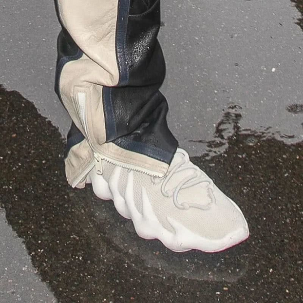 Kanye is wearing leather pants and Yeezy volcano 451! | YeezyBred's Blog
